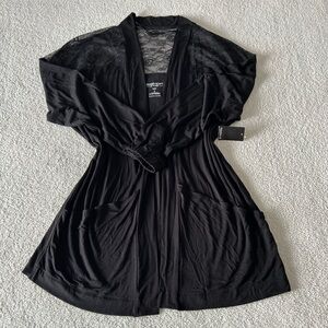 Torrid Black Lace Detail knit cardigan